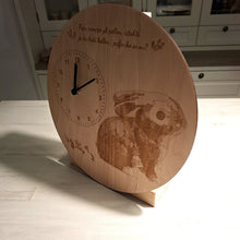 Katso kuvagalleriassa, Puinen kello, Kettu tai Pupu