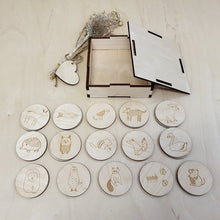 Katso kuvagalleriassa, puinen muistipeli lapselle, hieno eläinmuistipeli, maesema muistipeli