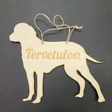 Katso kuvagalleriassa, suomen ajokoira ovikyltti tervetuloa