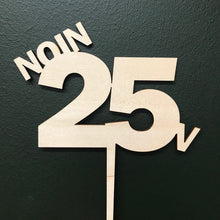 Katso kuvagalleriassa, puinen_kakkukoriste_25v_juhlat_kotimainen_kakkukoriste_vanerinen_kakkukoriste