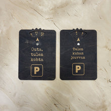 Katso kuvagalleriassa, hieno kotimainen musta parkkikiekko outa tulen kohta