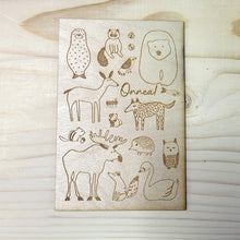 Katso kuvagalleriassa, hieno eläinkortti lapselle, hassut eläimet kortti, kortti ristiäiset