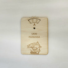 Katso kuvagalleriassa, parkkikiekko lahja kalastajalle, hieno puinen parkkikiekko