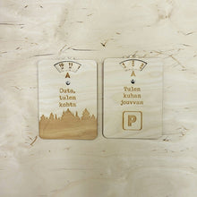 Katso kuvagalleriassa, hieno parkkikiekko vanerista