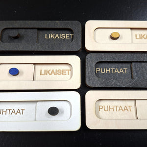 Puhtaat-likaiset -kyltti