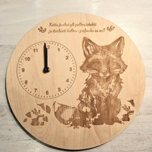 Katso kuvagalleriassa, Puinen kello, Kettu tai Pupu
