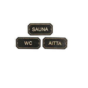 WC-, aitta- ja saunakyltit