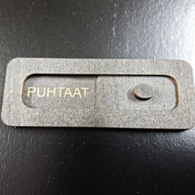 Katso kuvagalleriassa, Puhtaat-likaiset -kyltti
