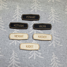 Katso kuvagalleriassa, Pyyhekyltit
