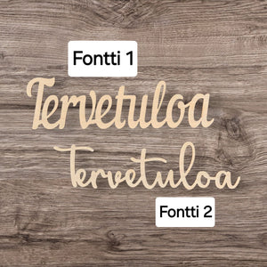 Tervetuloa-kyltti