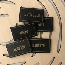 Katso kuvagalleriassa, puiset ruokavaliokyltit, laktoositon kyltti, gluteeniton kyltti

